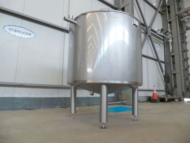 1 x 1.200L AISI304 RVS mengtank; vleugel roerwerk; warmtewisselaar; isolatie
