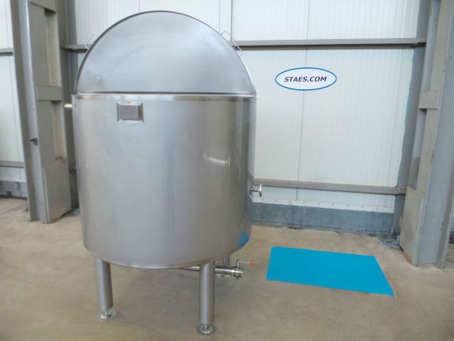 1 x 1.200L AISI304 RVS mengtank; vleugel roerwerk; warmtewisselaar; isolatie