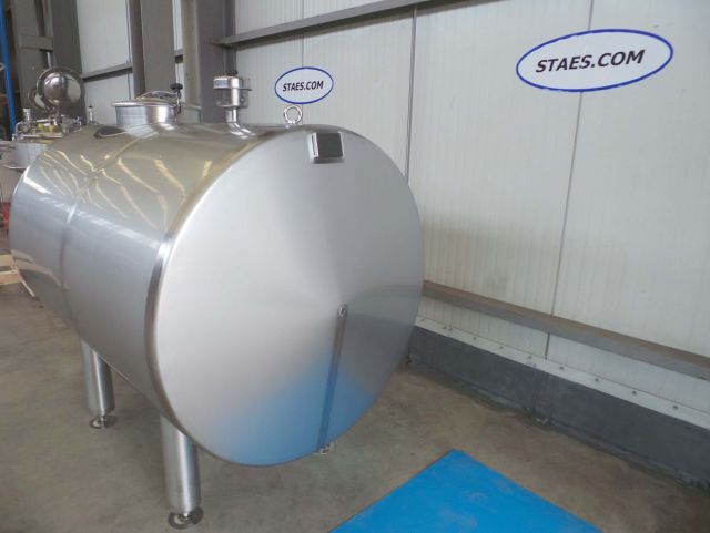 2 x 2m³ AISI304; stainless-steel insulated storage-tank: horizontal