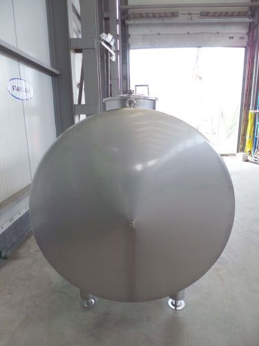 2 x 2m³ AISI304; horizontale roestvrijstalen geisoleerde opslagtank