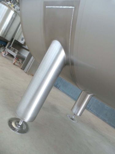 2 x 2m³ AISI304; stainless-steel insulated storage-tank: horizontal