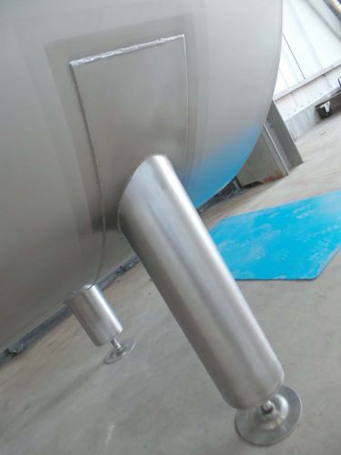 2 x 2m³ AISI304; horizontale roestvrijstalen geisoleerde opslagtank