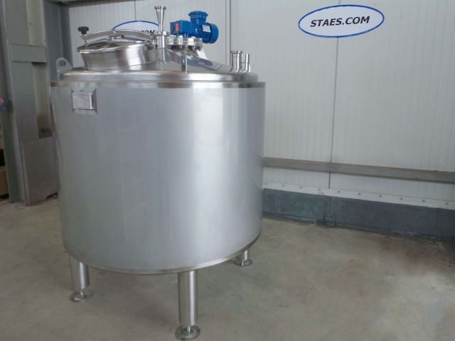 1 x 1.500L AISI304 RVS mengtank; vleugel roerwerk; isolatie