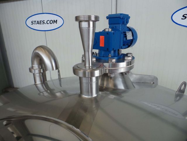 1 x 1.500L AISI304 RVS mengtank; vleugel roerwerk; isolatie