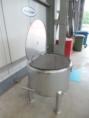 1 x 330L AISI316; roestvrijstalen opslagtank