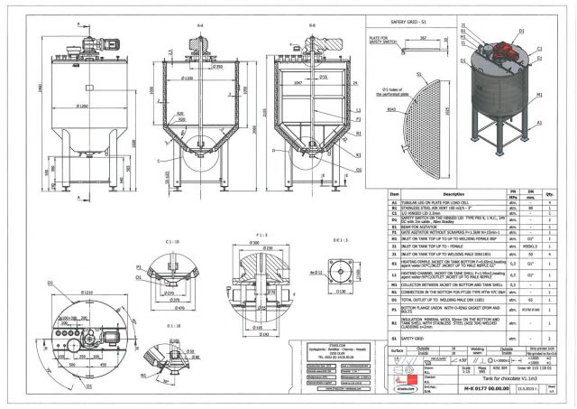 1 x 0.7m³ & 1 x 1.1m³ AISI304; Roestvrijstalen mengtanks; geisoleerd; warmtewisselaar