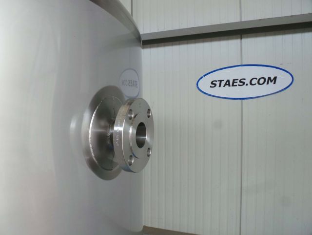 1 x 2000L AISI304L; roestvrijstalen druktank -50°C / +50°C; verticaal; geisoleerd; bolle bodems op poten