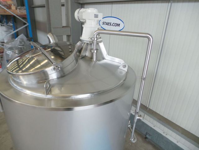 1 x 1.2m³ bier kookketel; brouwketel; geisoleerd met roerwerk