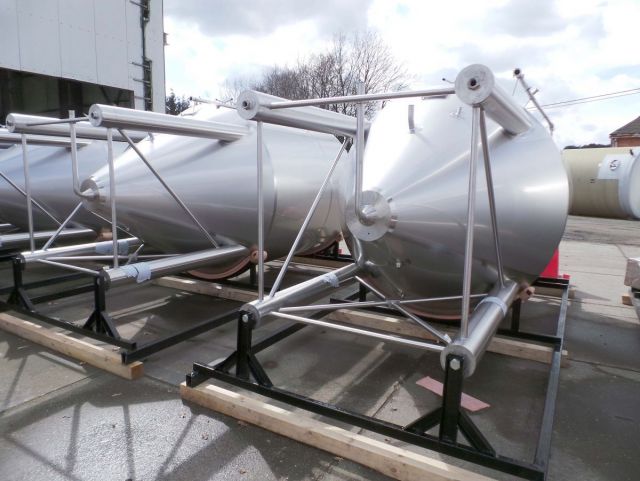 6 x 7,4m³ AISI304; CCT bier fermentatie tanks; PED CE TüV; 10% Rx