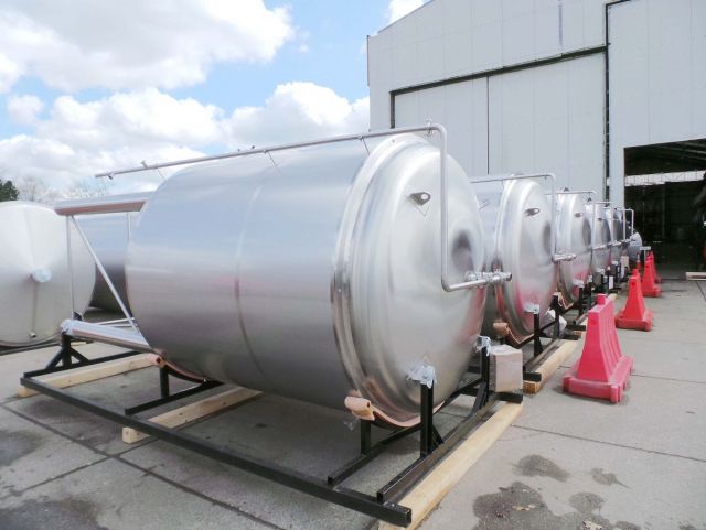 6 x 7,4m³ AISI304; CCT bier fermentatie tanks; PED CE TüV; 10% Rx