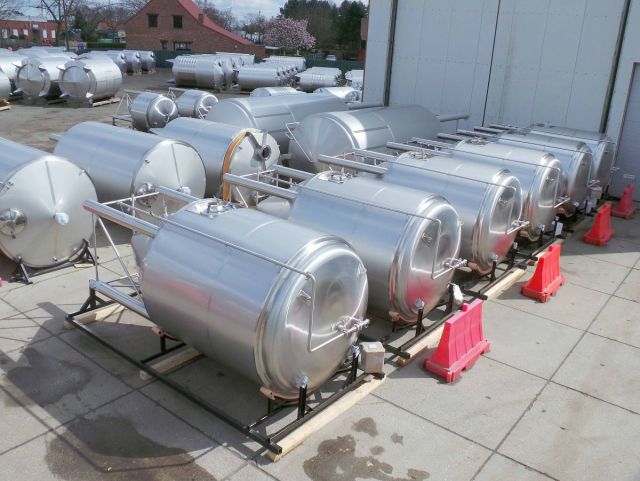 6 x 7,4m³ AISI304; CCT bier fermentatie tanks; PED CE TüV; 10% Rx