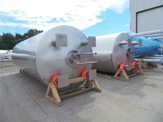 2 x 26,2m³: AISI304 BBT helder bier tanks; 2.5 bar PED CE TüV; 10% Rx