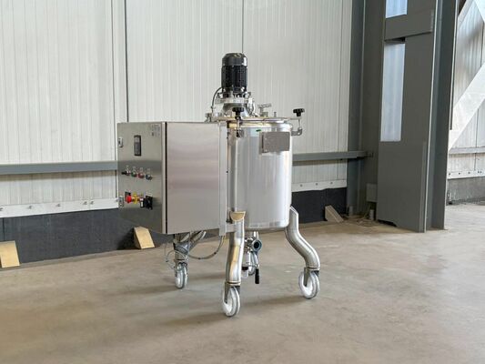 1 x Brand new 100L stainless-steel AISI316L vertical mixing tank.