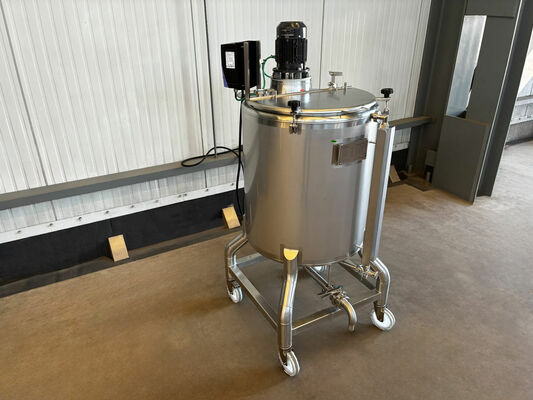 1 x Nieuwe 300 L verticale RVS mengtank in AISI 316L