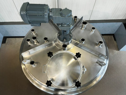 1 x Nieuwe 2.000 L verticale RVS mengtank in AISI 316L