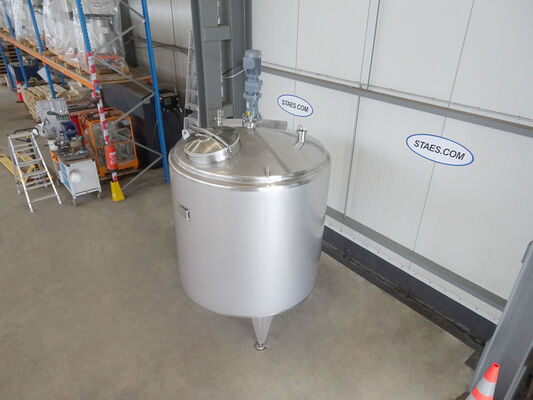 2 x neue vertikale Mischtanks aus Edelstahl AISI 316L mit 3.300 L.