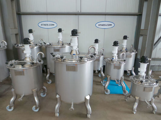 OR150522 - 10 x AISI316L Roestvrijstalen mengtanks met inhouden van 60 L tot 600L;