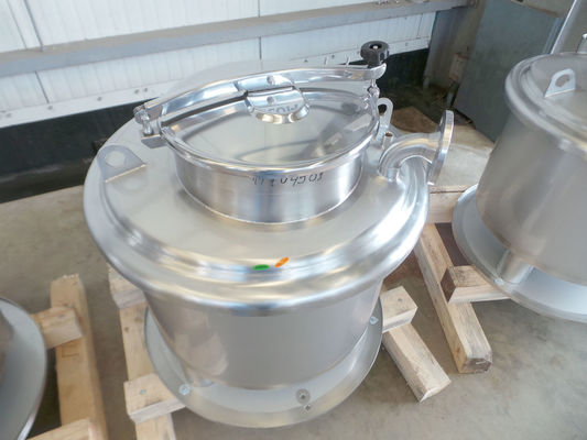 4 x 240L AISI 316L; stainless-steel mixing tanks customised for the customer's agtitators; single skin, vertical