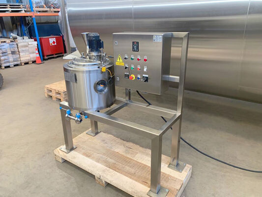 1 x New 50L stainless-steel AISI316L vertical mixing tank.