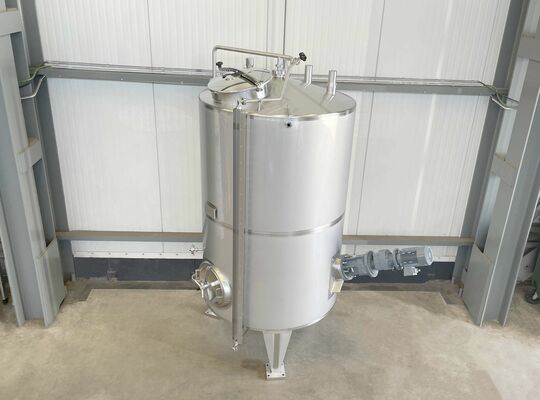 1 x Nieuwe roestvrijstalen verticale mengtank van 3.200L in AISI316L
