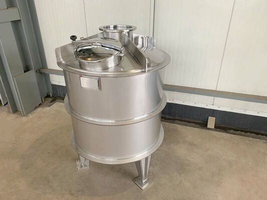 1 x Nieuwe roestvrijstalen verticale mengtank van 1.000L in AISI 316L