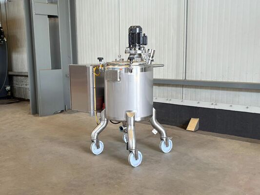 1 x Brand new 100L stainless-steel AISI316L vertical mixing tank.