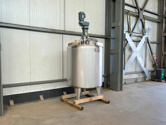 1 x Neuer vertikaler 1.330L Edelstahl-Mischbehälter aus AISI316L
