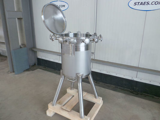 OR161078: 1 x 100L AISI316L RVS stainless-steel pressure vessel; 6,6 bar; single jacket; vertical