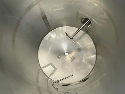 1 x Nieuwe roestvrijstalen verticale mengtank van 3.200L in AISI316L