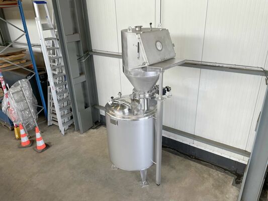 1 x Nieuwe roestvrijstalen verticale mengtank van 1.330L in AISI316L