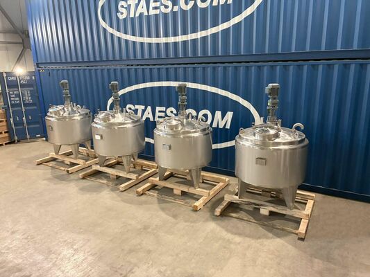 4 x Neuer vertikaler 1.000L Edelstahl-Mischbehälter aus AISI316L