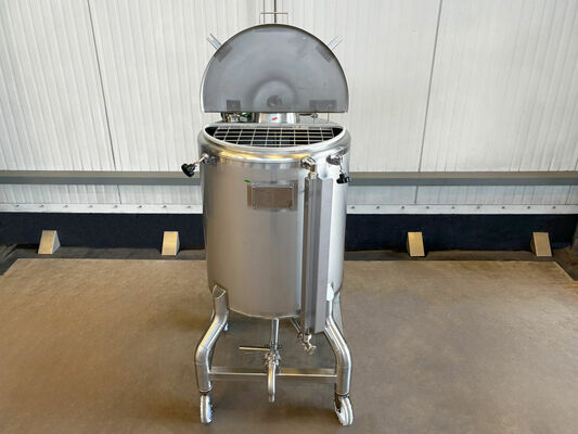1 x Nieuwe 300 L verticale RVS mengtank in AISI 316L