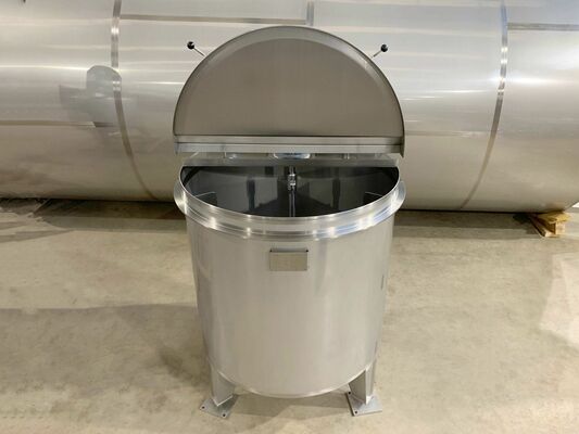 1 x Nieuwe roestvrijstalen verticale mengtank van 1.000L in AISI316L