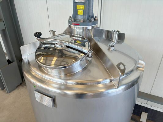 1 x Neuer vertikaler 1.330L Edelstahl-Mischbehälter aus AISI316L
