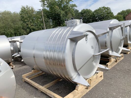 4 x New vertical stainless steel AISI316L tanks from 3,000 L - 8,000L and 9,000L