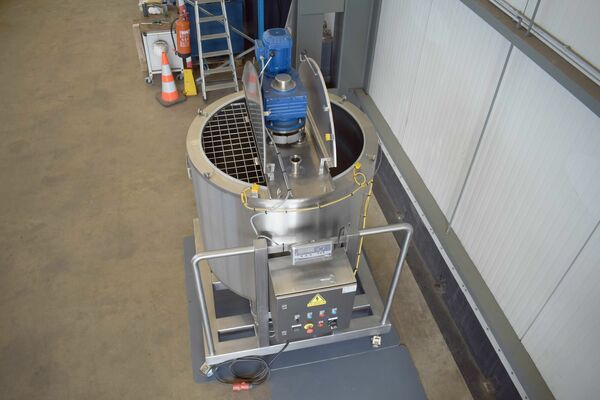 1 x Nieuwe roestvrijstalen verticale mengtank van 1000L in AISI304L