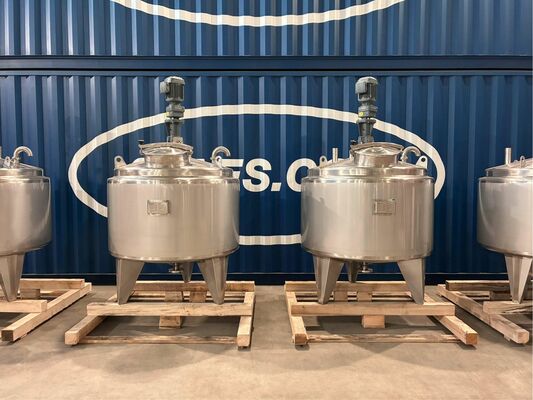 4 x Neuer vertikaler 1.000L Edelstahl-Mischbehälter aus AISI316L