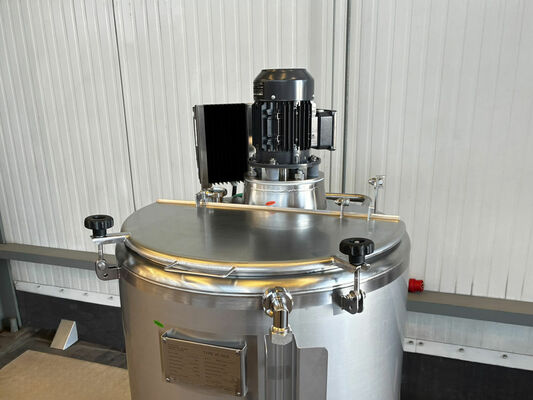 1 x Nieuwe 300 L verticale RVS mengtank in AISI 316L