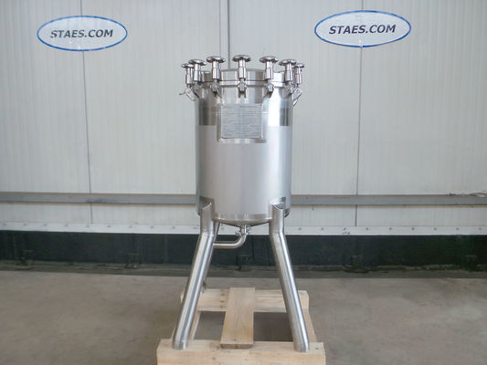 OR161078: 1 x 100L AISI316L RVS stainless-steel pressure vessel; 6,6 bar; single jacket; vertical