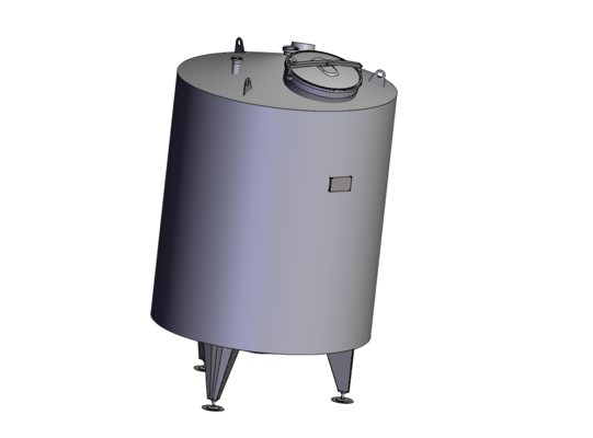 1 x New 2.000L stainless steel insulated vertical tank in AISI316L stainless steel.