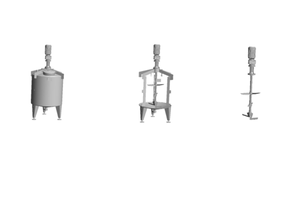 3 x Nouvelles cuves de mélange verticales en acier inoxydable de 1000L en AISI316L