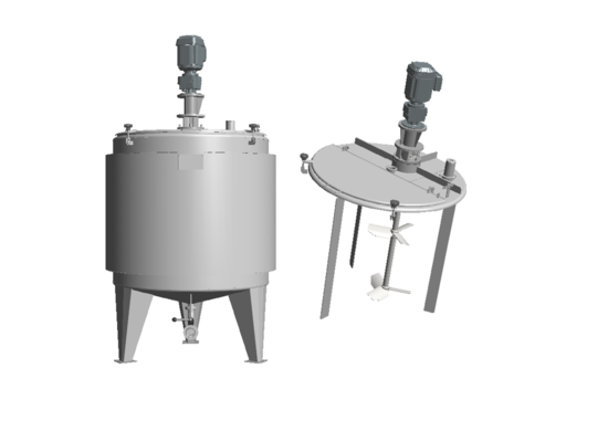 1 x New 1,000L Stainless Steel AISI 316L Vertical Mixing Tank.