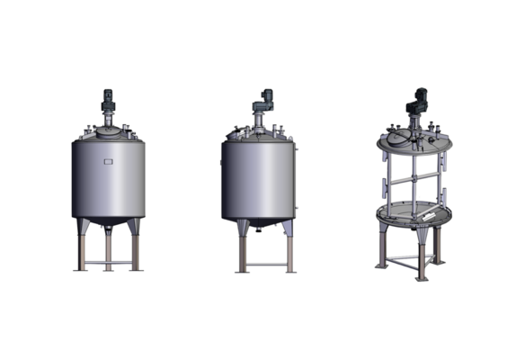 1 x New 2500L stainless-steel AISI316L vertical mixing tank.