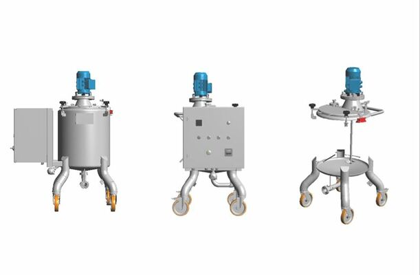 1 x Nieuwe roestvrijstalen verticale mengtank van 100L  in AISI316L